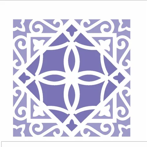 Stencil - 10x10cm - Ladrilho Lança II - OPA2415 - Opa Criando Arte