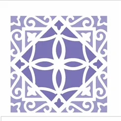 Stencil - 10x10cm - Ladrilho Lança II - OPA2415 - Opa Criando Arte