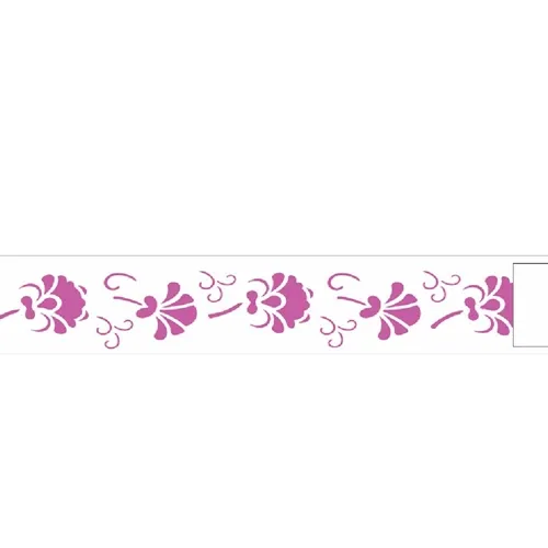 Stencil - 04x30cm - Estampa Floral III - OPA1071 - Opa Criando Arte