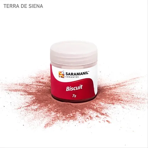 Corante de Biscuit - 75.093 - Terra de Siena 7g - Saramanil