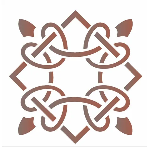 Stencil - 10x10cm - Ladrilho Corda - OPA1980 - Opa Criando Arte