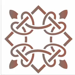 Stencil - 10x10cm - Ladrilho Corda - OPA1980 - Opa Criando Arte