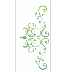 Stencil - 07x15cm - Arabesco - OPA1945 - Opa Criando Arte