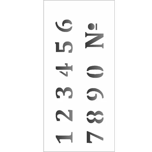 Stencil - 07x15cm - Números - OPA1971 - Opa Criando Arte