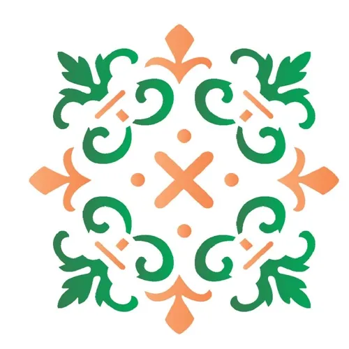 Stencil - 10x10cm - Ladrilho Cruzeta - OPA1346 - Opa Criando Arte