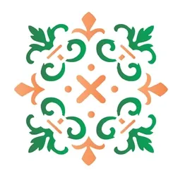 Stencil - 10x10cm - Ladrilho Cruzeta - OPA1346 - Opa Criando Arte