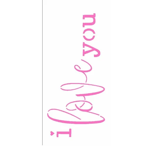 Stencil - 07x15cm - Frase I Love You - OPA2323 - Opa Criando Arte