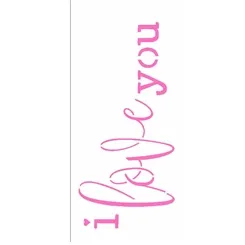 Stencil - 07x15cm - Frase I Love You - OPA2323 - Opa Criando Arte