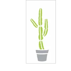 Stencil - 07x15cm - Plantas Cactus - OPA2493 - Opa Criando Arte