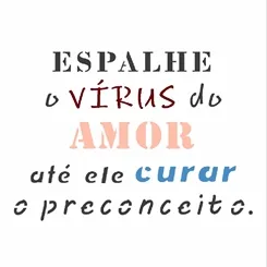Stencil - 10x10cm - Frase Espalhe o Vírus do Amor - OPA2904 - Opa Criando Arte