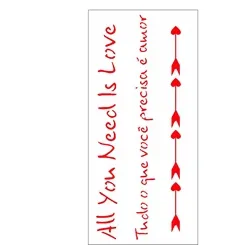 Stencil - 07x15cm - Frase Amor - OPA2322 - Opa Criando Arte