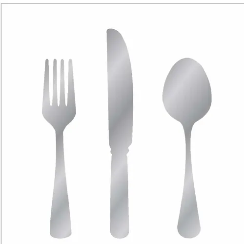 Stencil - 10x10cm - Talheres - OPA239 - Opa Criando Arte