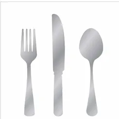 Stencil - 10x10cm - Talheres - OPA239 - Opa Criando Arte