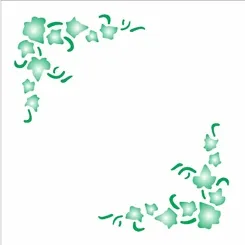 Stencil - 10x10cm - Estampa Cantoneira Hera - OPA142 - Opa Criando Arte