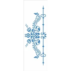 Stencil - 10x30cm - Arabesco e Lança - OPA2910 - Opa Criando Arte