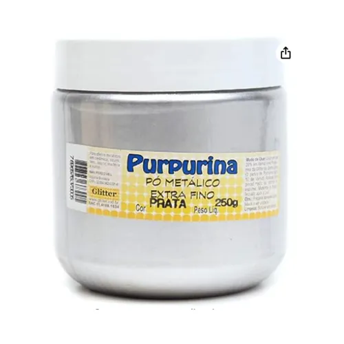 Purpurina - 250g - Prata - Glitter