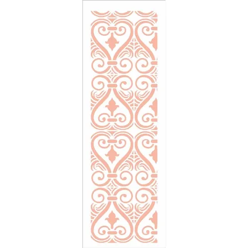 Stencil - 10x30cm - Arabesco Coração - OPA2909 - Opa Criando Arte