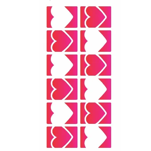 Stencil - 07x15cm - Coração - OPA1954 - Opa Criando Arte