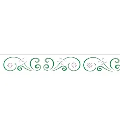 Stencil - 04x30cm - Arabesco Margaridas - OPA357 - Opa Criando Arte