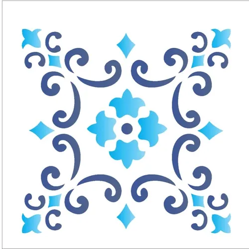 Stencil - 10x10cm - Ladrilho Lança - OPA1349 - Opa Criando Arte