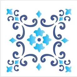 Stencil - 10x10cm - Ladrilho Lança - OPA1349 - Opa Criando Arte