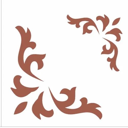 Stencil - 10x10cm - Cantoneira Curva - OPA1710 - Opa Criando Arte