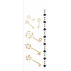 Stencil - 10x30cm - Chaves - OPA711 - Opa Criando Arte