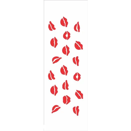 Stencil - 10x30cm - Beijos - OPA002 - Opa Criando Arte