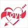 Stencil - 10x10cm - Love II - OPA1982 - Opa Criando Arte