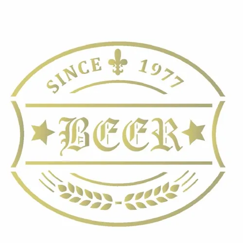 Stencil - 10x10cm - Rótulo Cerveja - OPA1983 - Opa Criando Arte