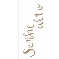 Stencil - 07x15cm - Frase Sonhe Alto - OPA2492 - Opa Criando Arte