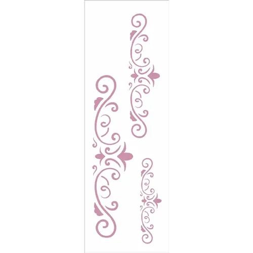 Stencil - 10x30cm - Arabesco Três Lanças - OPA2418 - Opa Criando Arte