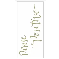 Stencil - 07x15cm - Frase Pense Positivo - OPA2489 - Opa Criando Arte