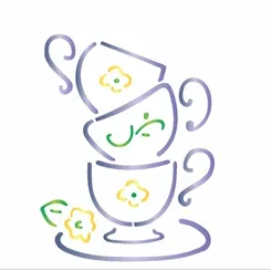 Stencil - 10x10cm - Xícara - OPA149 - Opa Criando Arte