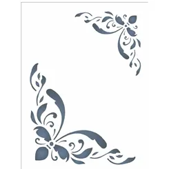 Stencil - 10x30cm - Cantoneira Imperial - OPA232 - Opa Criando Arte