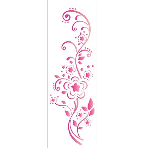 Stencil - 10x30cm - Arabesco Floral- OPA1460 - Opa Criando Arte