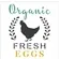 Stencil - 10x10cm - Farm Organic Fresh Eggs - OPA2903 - Opa Criando Arte