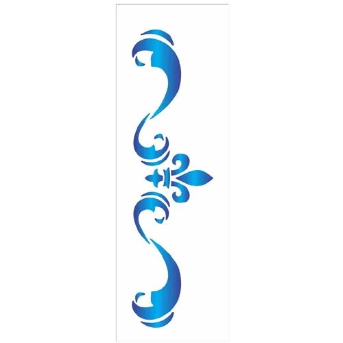 Stencil - 10x30cm - Arabesco Brasão - OPA105 - Opa Criando Arte