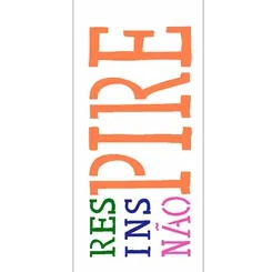 Stencil - 07x15cm - Frase Respirar - OPA2326 - Opa Criando Arte