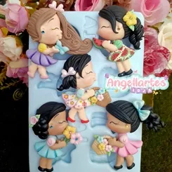 Molde Silicone - Biscuit - Kit Ternura - Angellartes