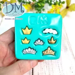 Molde - Silicone - Biscuit - Coroas - Deivid Machado