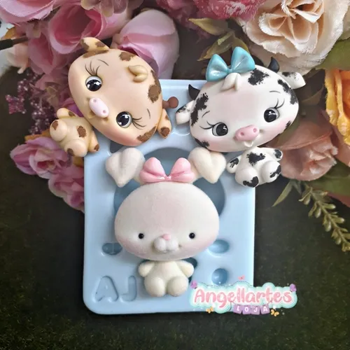 Molde Silicone - Biscuit - Coelho Universal - Angellartes