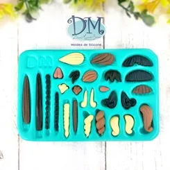 Molde - Silicone - Biscuit - Cabelinho para Aplique - Deivid Machado