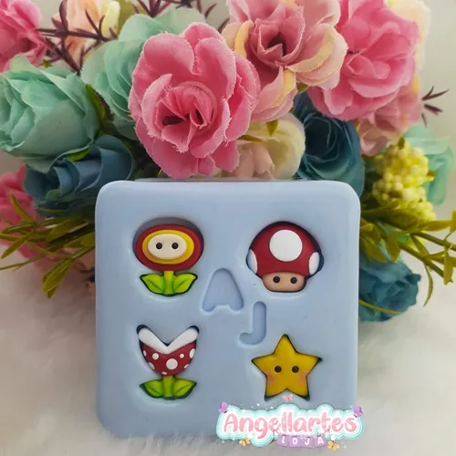 Molde Silicone - Biscuit - Kit Mario - Angellartes