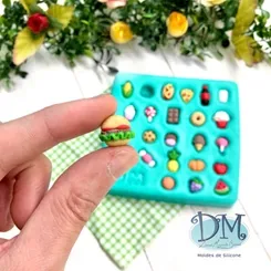 Molde - Silicone - Biscuit - Aplique Mini Sabor - Deivid Machado