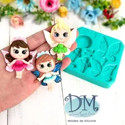 Molde - Silicone - Biscuit - Fadinhas e Borboletas - Deivid Machado