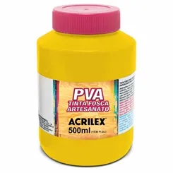 Tinta Plástica PVA - 500ml - Amarelo Ouro - 505 - Acrilex