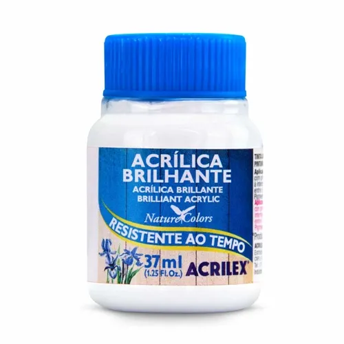 Tinta Acrílica Brilhante - 37ml - Branco - 519 - Acrilex