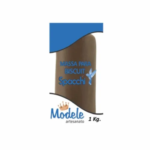 Massa de Biscuit - 1kg - Marrom - 04 - Modele