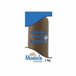 Massa de Biscuit - 1kg - Marrom - 04 - Modele